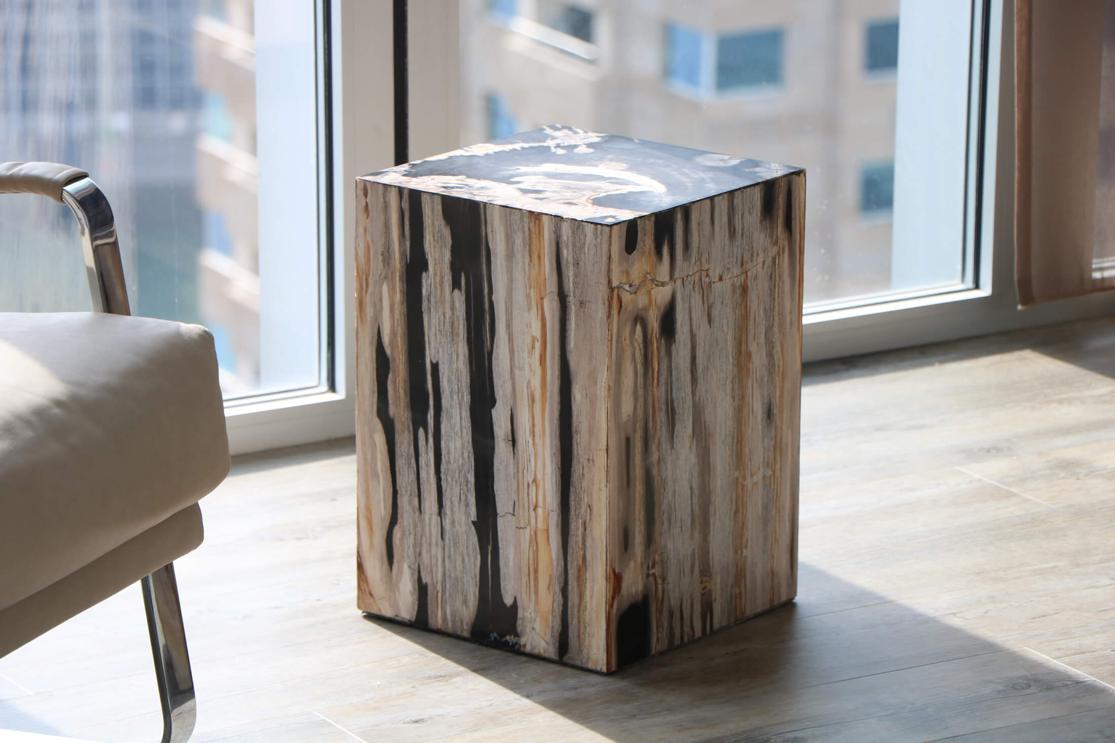 Petrified wood stool