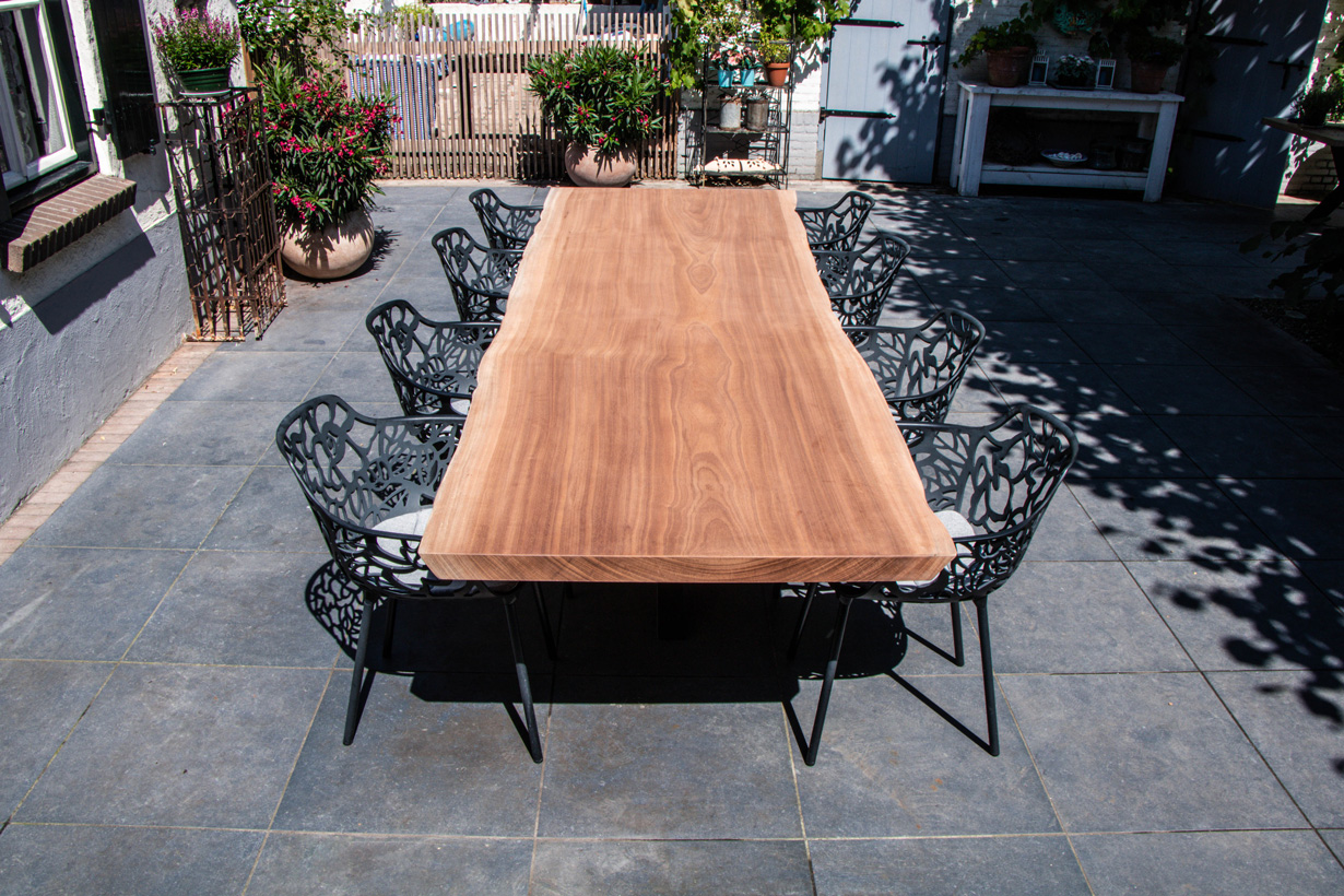 live edge outdoor table