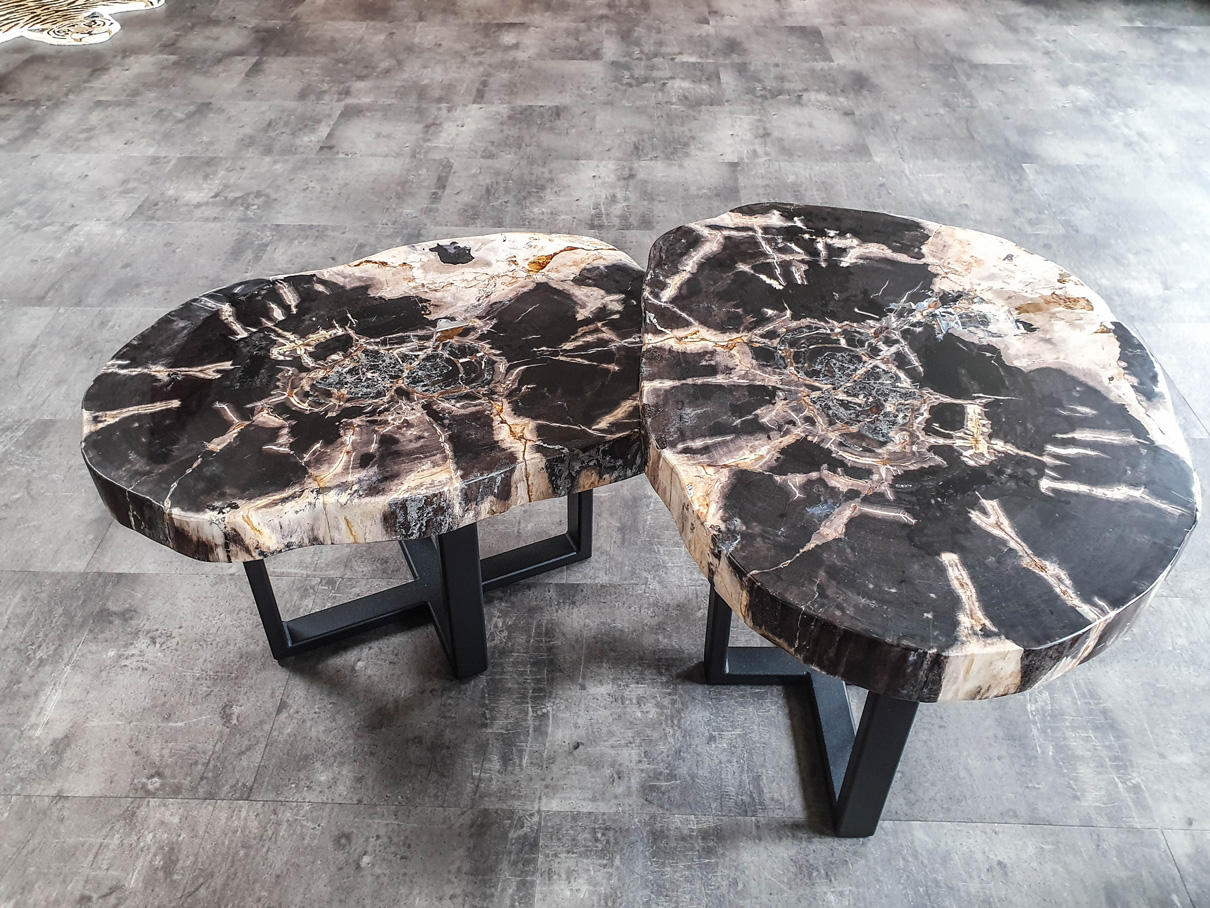 Winkelcentrum Controversieel gelei Versteend hout salontafels | Unik Living - Unieke tafels op maat