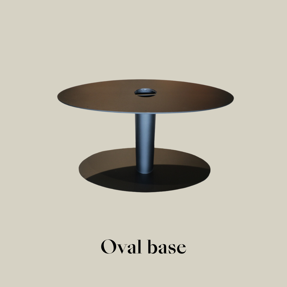 oval base tafel poot