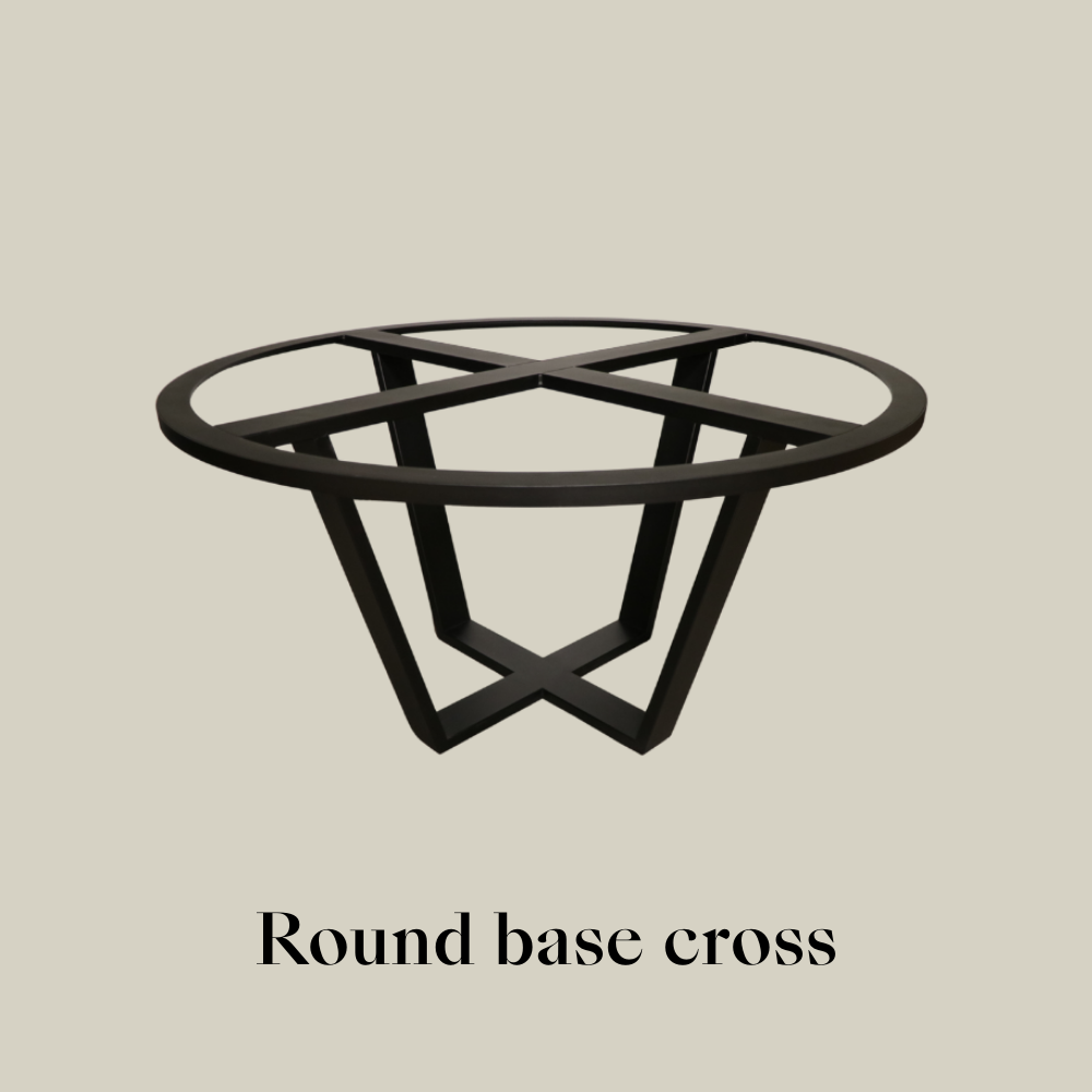 round base cross tafel ondertel